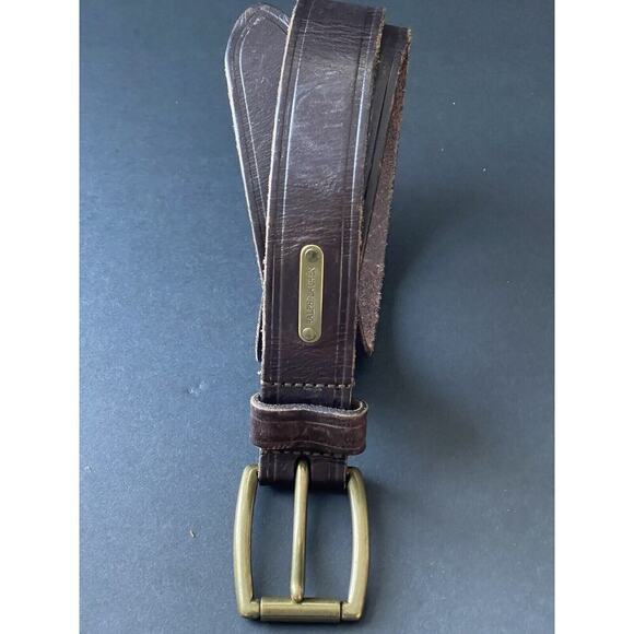 Ralph Lauren Womens Belt Size 32 Brown Genuine Italian Leather Embossed Casual - Picture 4 of 9